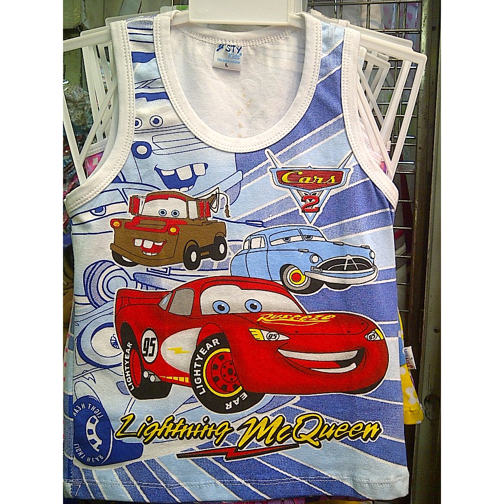 Kaos Dalam Katun Anak Laki-laki / Singlet/ Tank Top Karakter Kartun
