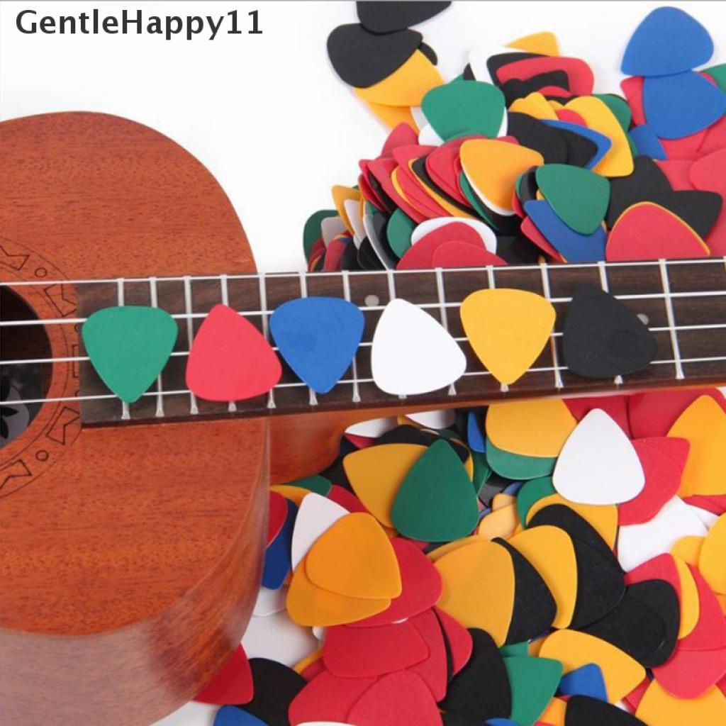 Gentlehappy 100 Pcs ABS Acoustic Ukulele Bass Gitar Elektrik Picks Plectrums Aksesoris