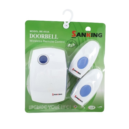 Bel Pintu Wireless Sanking 2 Remote Bell Listrik AC Door Bell BE053A