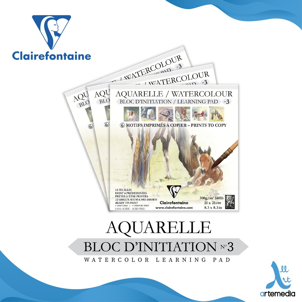 

Clairefontaine Initiation No.3 Watercolor Learning Pad Kertas Cat Air
