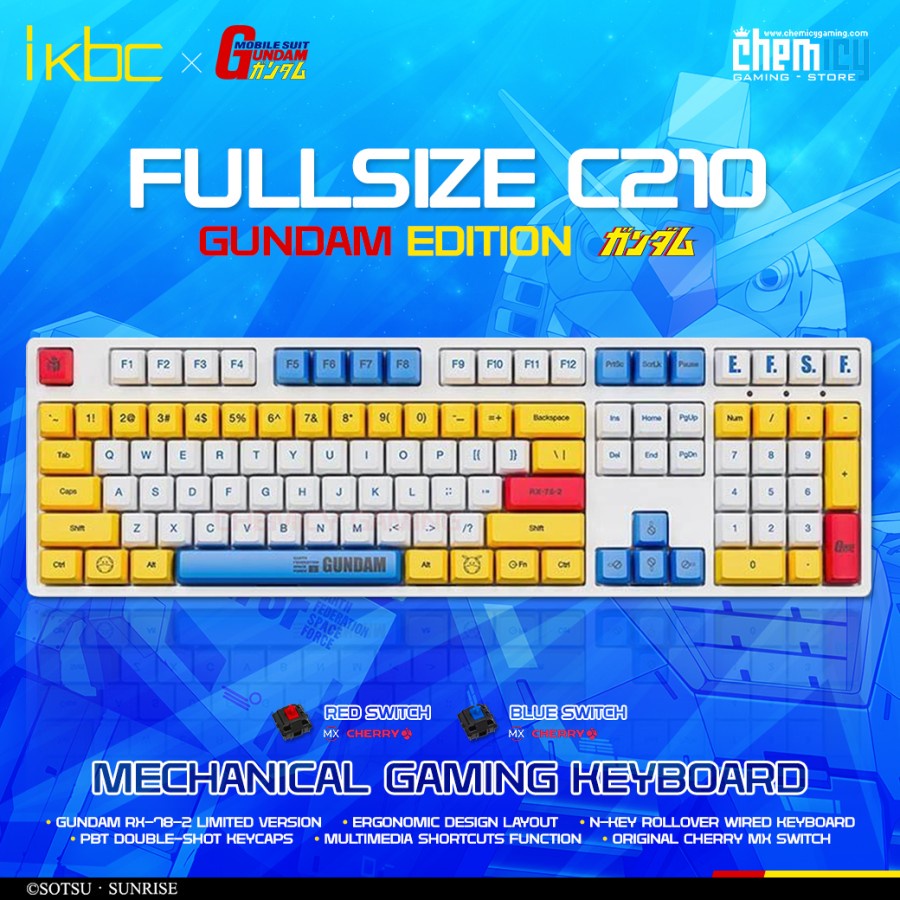 iKBC Gundam RX-78-2 C210 Fullsize Mechanical Gaming Keyboard