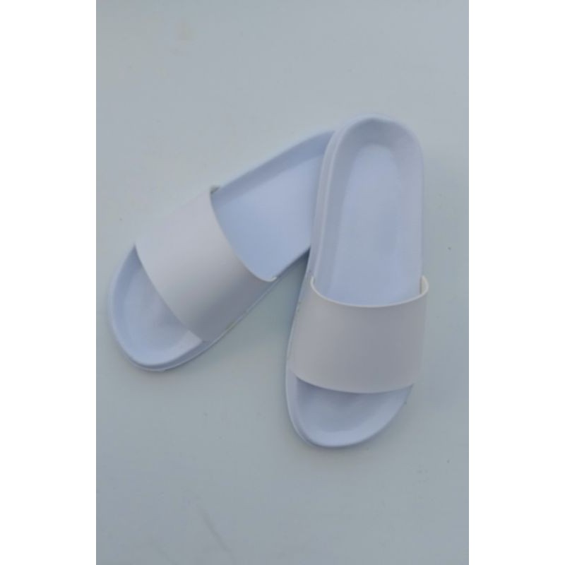 Sandal slide pria polos putih