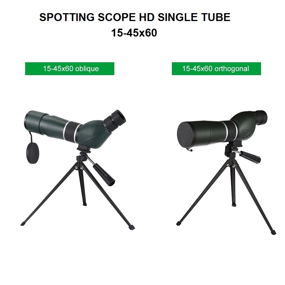 Spotting Scope HD Monocular Single-Tube 15-45x60 - Teleskop Pengamatan