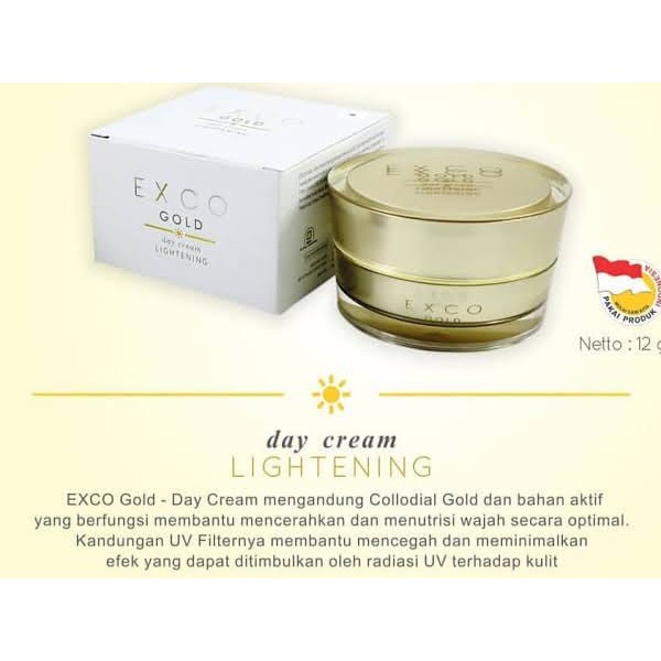 Cream Siang Pelindung Sinar Matahari Termurah Terlaris Exco Gold Day Nasa Original Shopee Indonesia