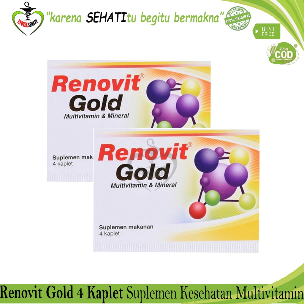 RENOVIT GOLD ISI 4'S VITAMIN USIA TUA DAYA TAHAN TUBUH