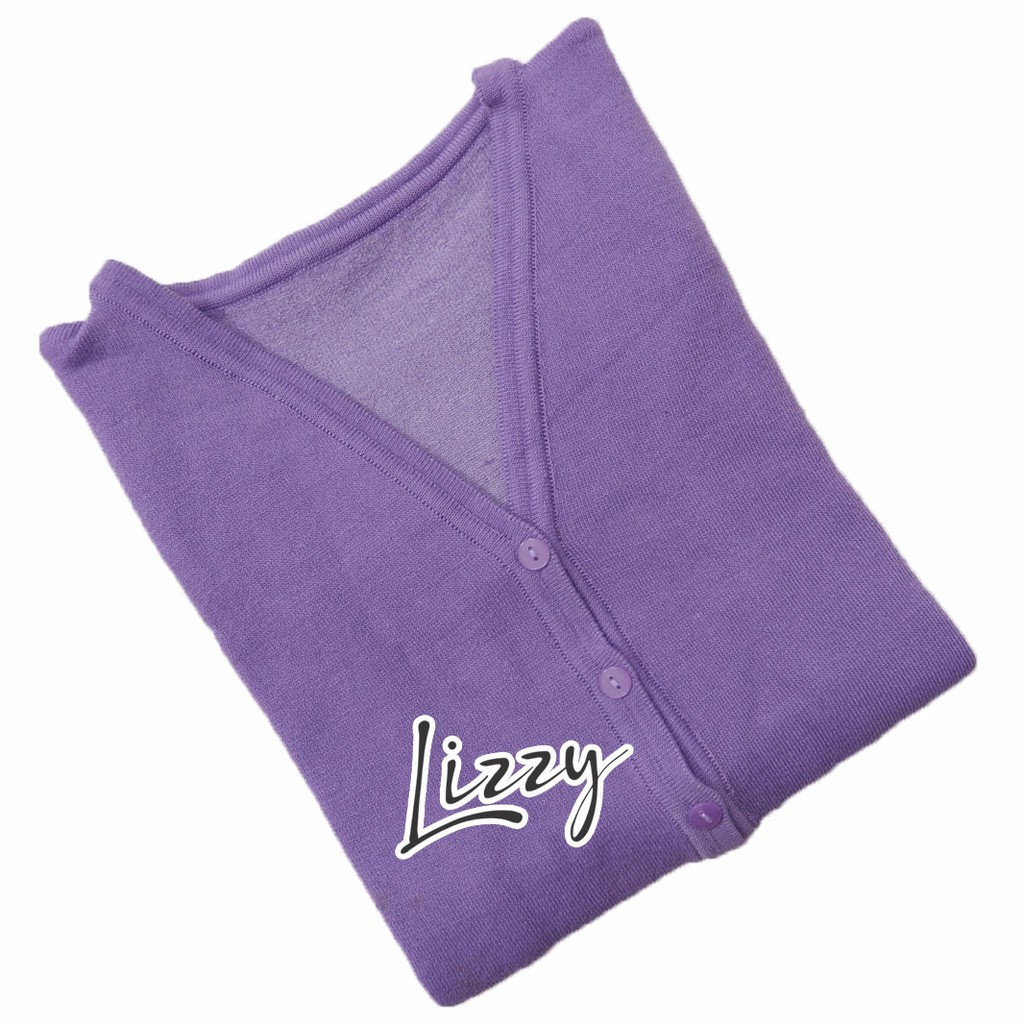 Lizzy - BASIC CARDIGAN VNECK CLASSIC-ungu muda