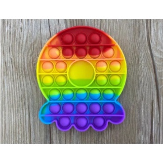 POP IT RAINBOW FIDGET TOYS Mainan Anak Edukasi Murah Pop Its Unicorn New Fidget Push Bubble Kids Kid-Cumi Rainbow