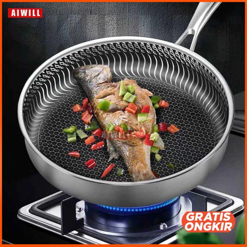 Wajan Panci Masak Nonstick Stainless Steel 28cm - K01PAN304 28cm