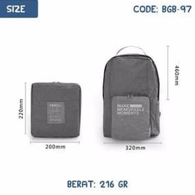 New Ransel Foldable Backpack 20 - Tas Punggung Traveling Bgb-97