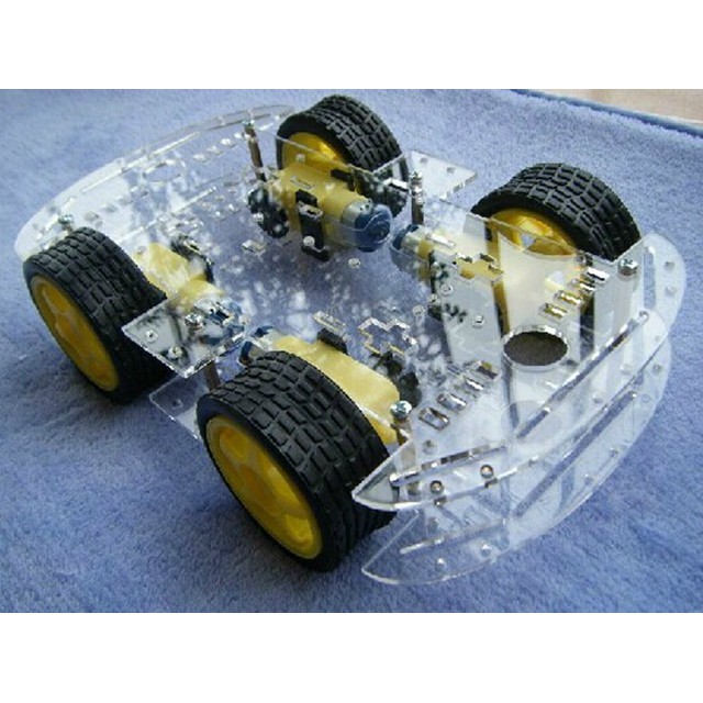 HQ Smart car chassis 4 Drive / Power chrono with code disc / speed ZK-4WD