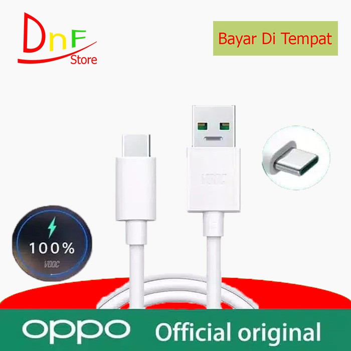 Kabel Data Oppo Type C Original A16, A7, A5 2020, A9 2020, A16s, A36, A57, A54 4G, A54s, A53s, A56 5G, A53 5G, A55 5G, A55s, A54, A53, A55, A11s, A33 (2020), A32, A52, A53s, A74 4G, A72, A72 5G, A73 5G, A92, A92s, A93, A93 5G, A93s 5G, Reno 4F, Reno 4Z