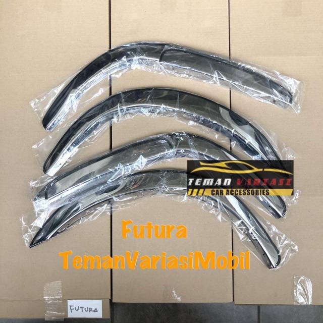 LIST LIS ATAS BAN OVER FENDER TRIM MOBIL COROLLA COROLA GL FUTURA  CROME CROM STAINLESS