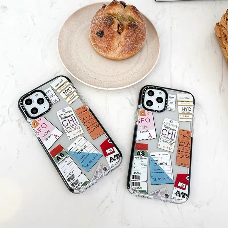 Casing Xiaomi Redmi 10 10 Prime Note 10 Note 10S Note 10 5G Note 10 Pro Note 11 Note 11S Note 11 Pro 4G 5G Poco M3 Pro 5G Liquid Case Flight Ticket Silicon Transparan Premium With pelindung kamera