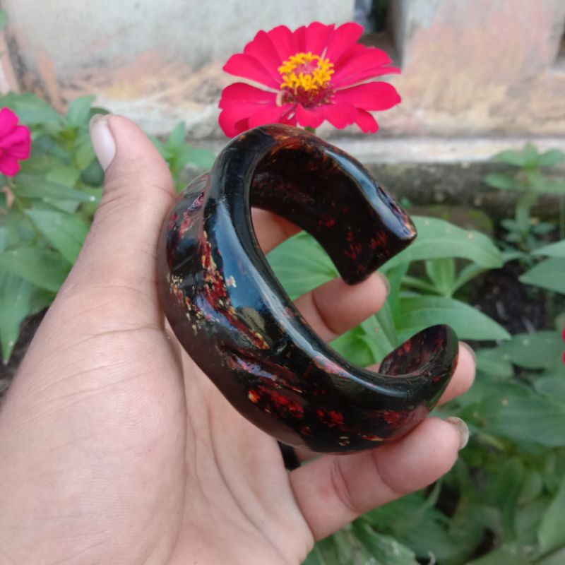 GELANG AKAR BAHAR MERAH MODEL C JUMBO BERKULITAS GURIH