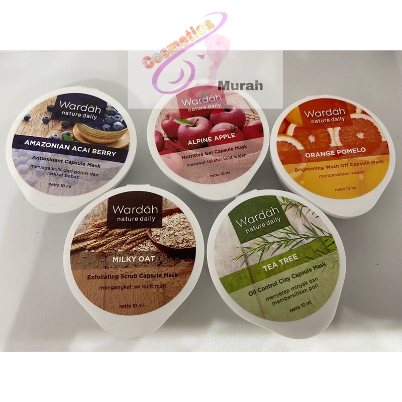 [ 10 ml ] wardah nature daily capsule mask / masker wardah