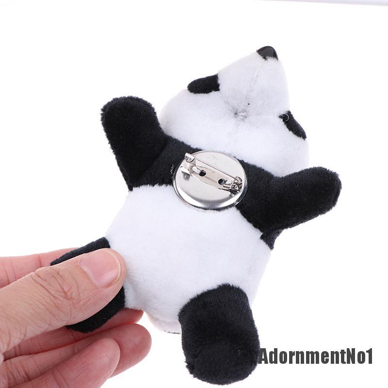 (Adornmentno1) Bros Pin Bentuk Panda Bahan Plush Untuk Wanita