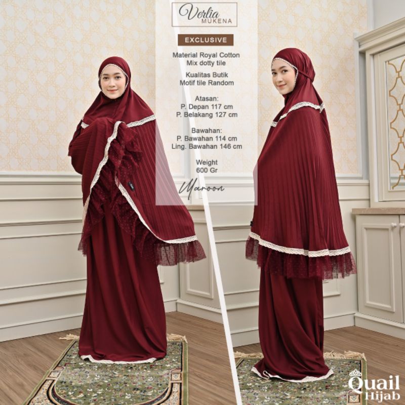 (SALE) Mukena Verlia Marun Quail
