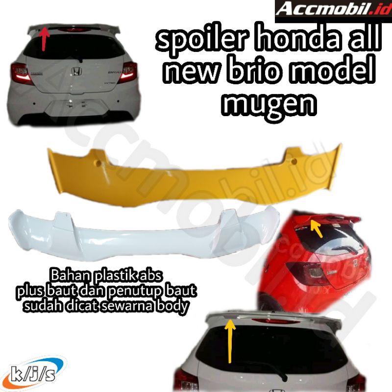 Jual Spoiler Honda Brio Mugen Plastik Spoiler Brio Mugen Spoiler Honda All New Brio Mugen Brio