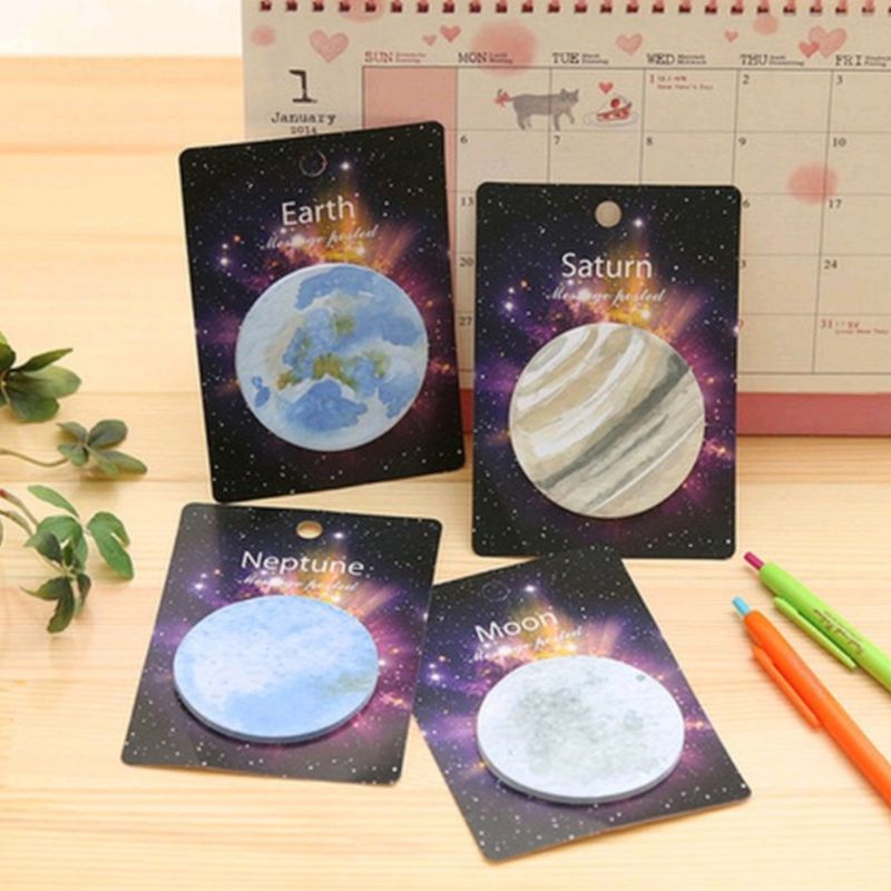 Sticky Notes Memo Motif Planet