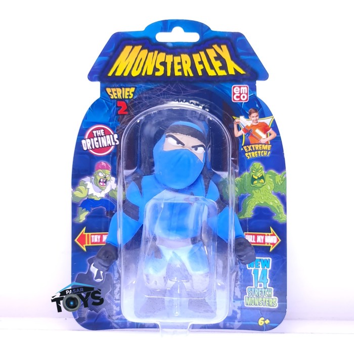 Monster Flex Emco Stretchy Toys Series 2 Blue Ninja