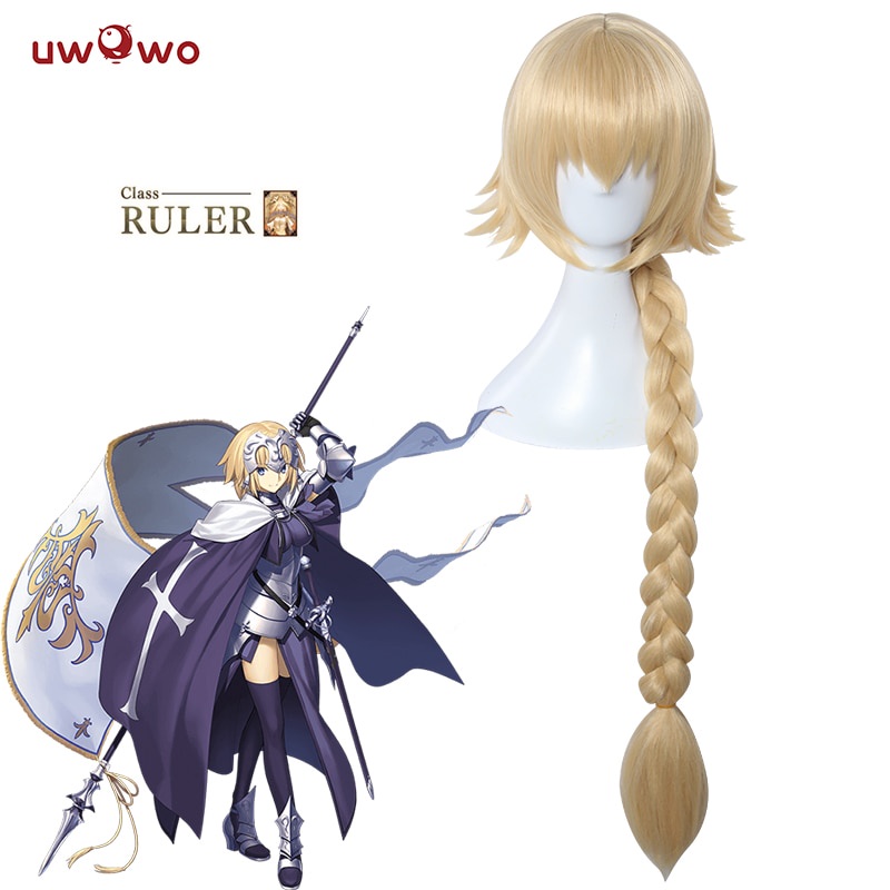 PREORDER UWOWO Jeanne d'Arc Wig Fate/Grand Order Hair 90 CM Long Gold Heat Resistant Cosplay Wig