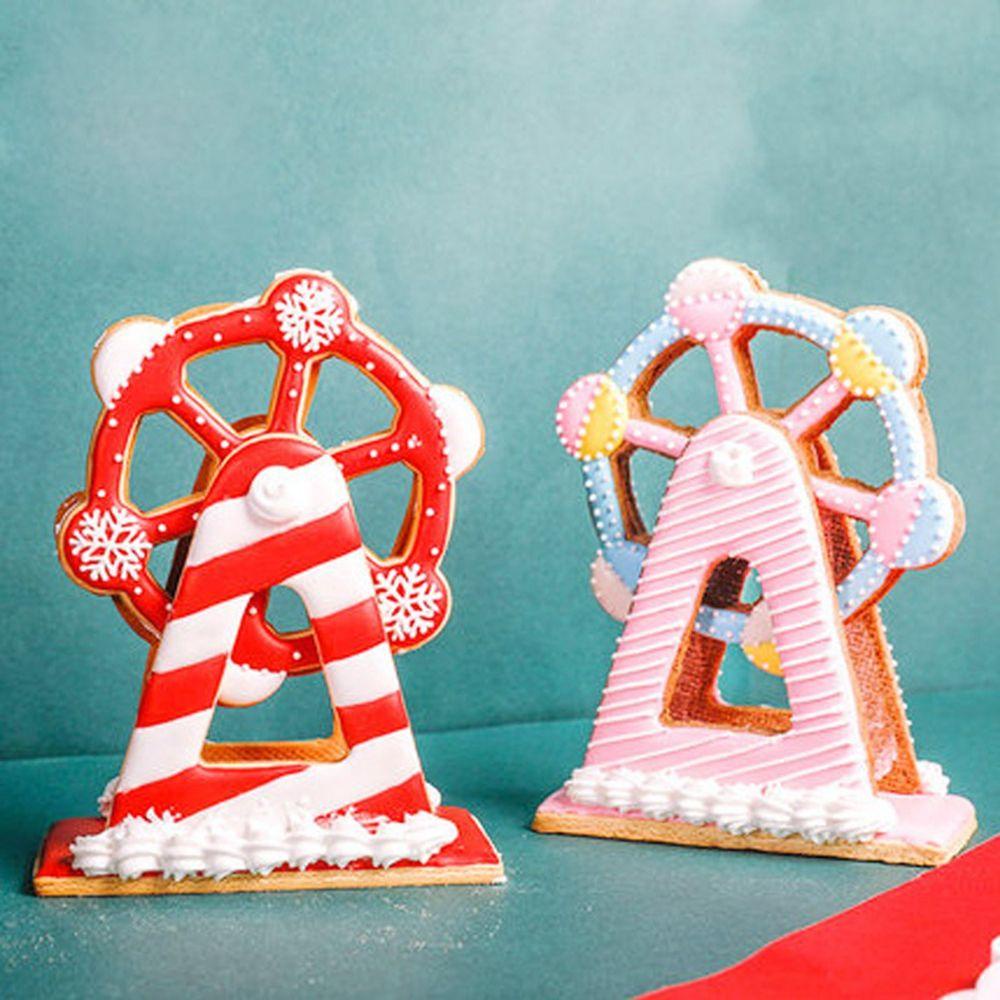 [Elegan] Baking Tools 3pcs /set Ferris Wheel Biscuit Mold Cetakan Kue Biskuit Bayi Cetakan Timbul