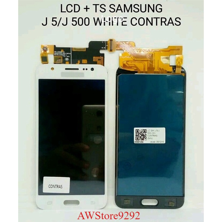 Layar Sentuh LCD TS Touchscreen Fullset Samsung J5 J500G AAA CONTRAS BLACK GOLD WHITE