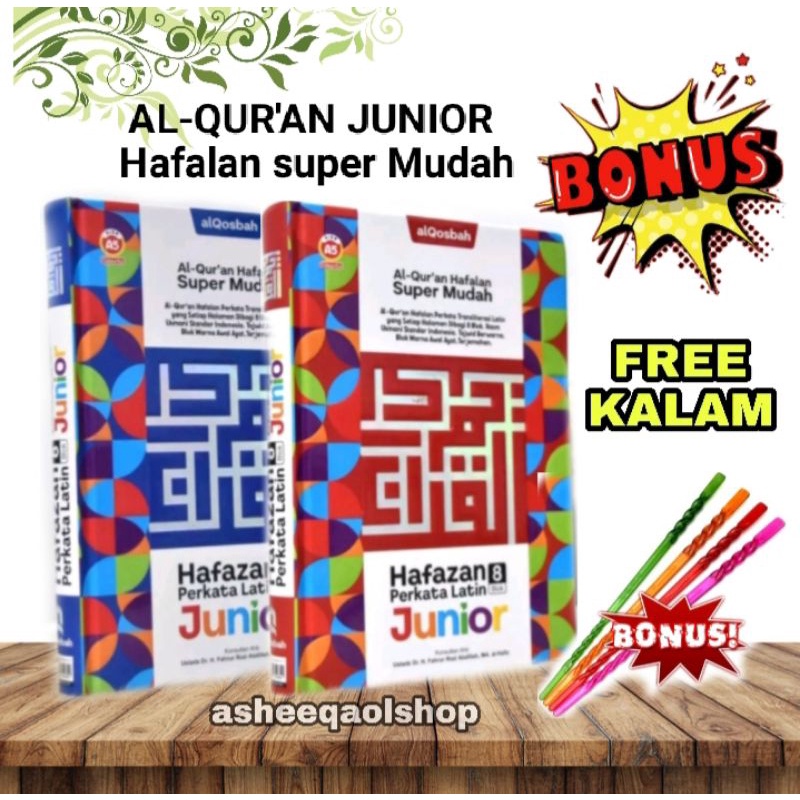 Alquran Junior Hafazan A5 Perkata Latin 8 Blok Hafalan Super Mudah