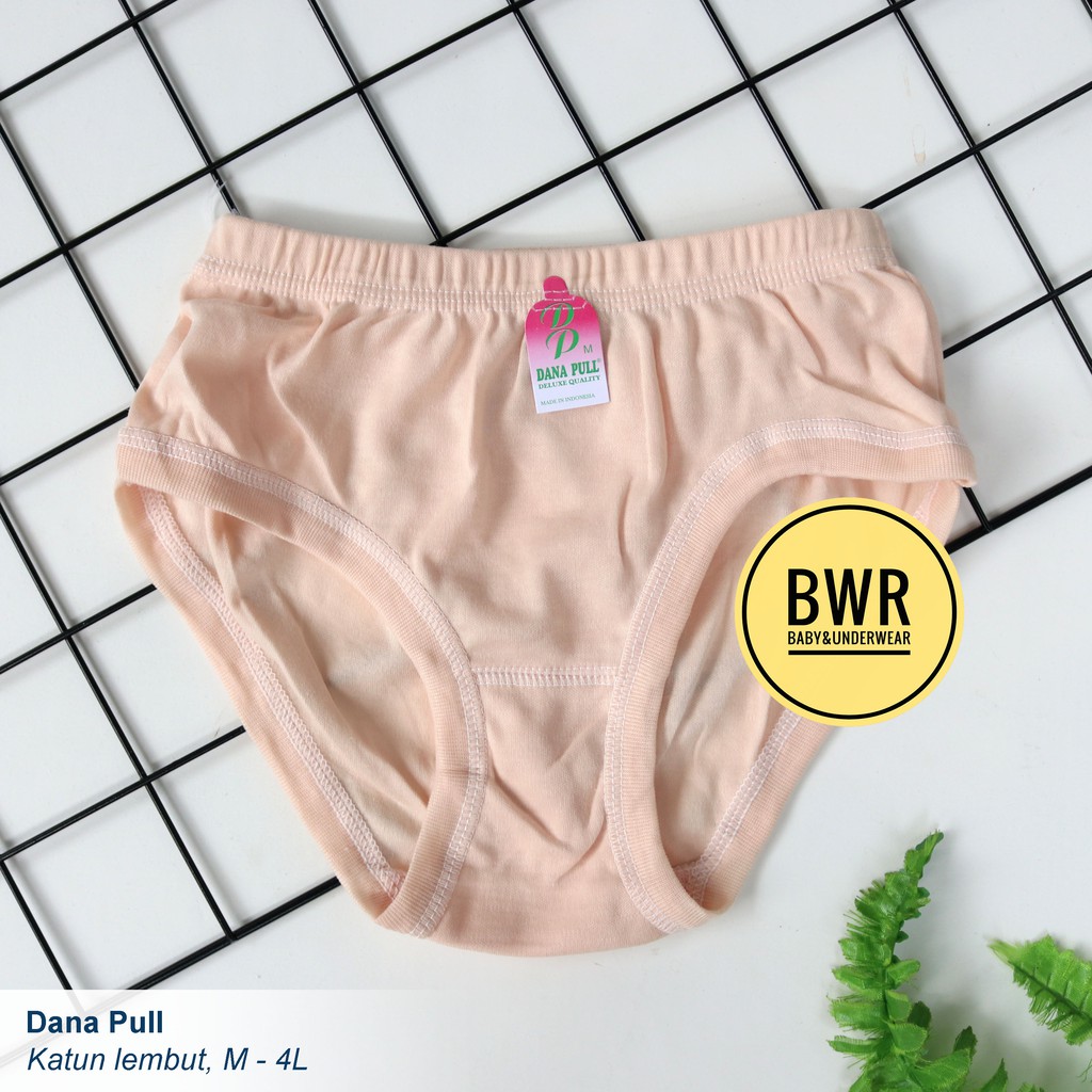 [ 12pc ] CD DANAPULL | Celana Dalam Wanita Lusinan Danapul Katun Kerut Kerut Berkualitas || Bwr