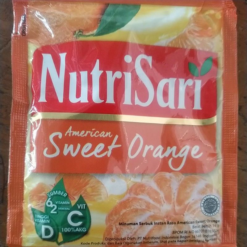 

Nutrisari sweet orange isi 10 per rencemg