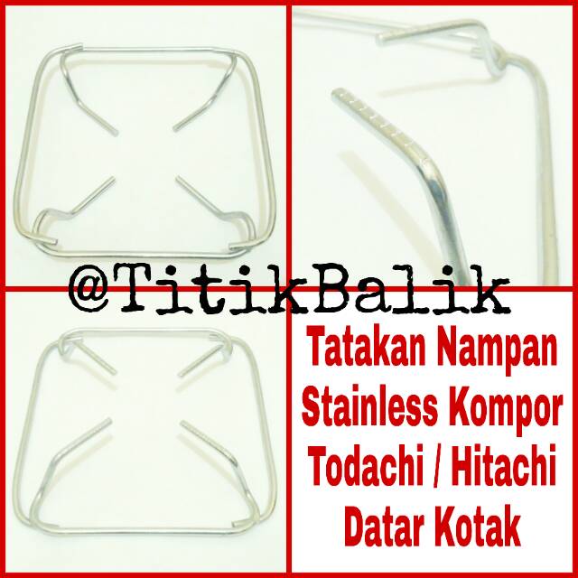 Tatakan Nampan Kompor Gas Hitachi Todachi Stainless Rivet Datar Kotak