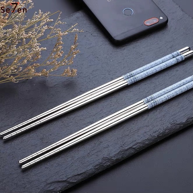 Sumpit stainless MOTIF Sumpit Chopstick chopsticks Cina Sujeo isi 5 pasang