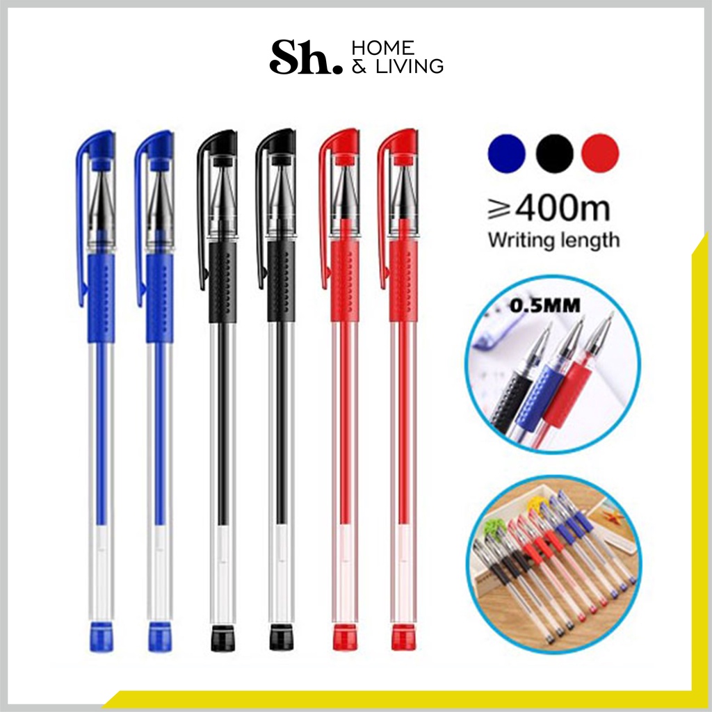 

Pulpen Cair Gel 0,5 mm Alat Tulis Sekolah Kantor Pena Tinta Cair Ink Merah Biru Hitam