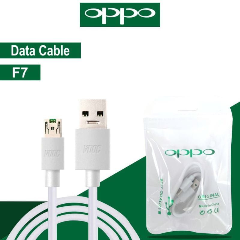 KABEL DATA OPPO F7 ORIGINAL MICRO USB VOOC (kemasan Plastik)