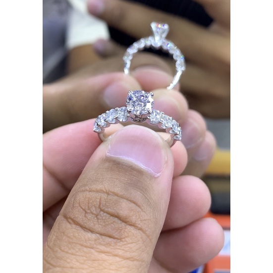 cincin gia berlian eropa full mas putih whitegold ( 1,170/ 28155 )