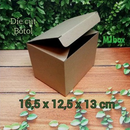 

kardus karton uk, 16,5x12,5x13 cm.. box corrugated die cut, untuk pakaging botol dll.