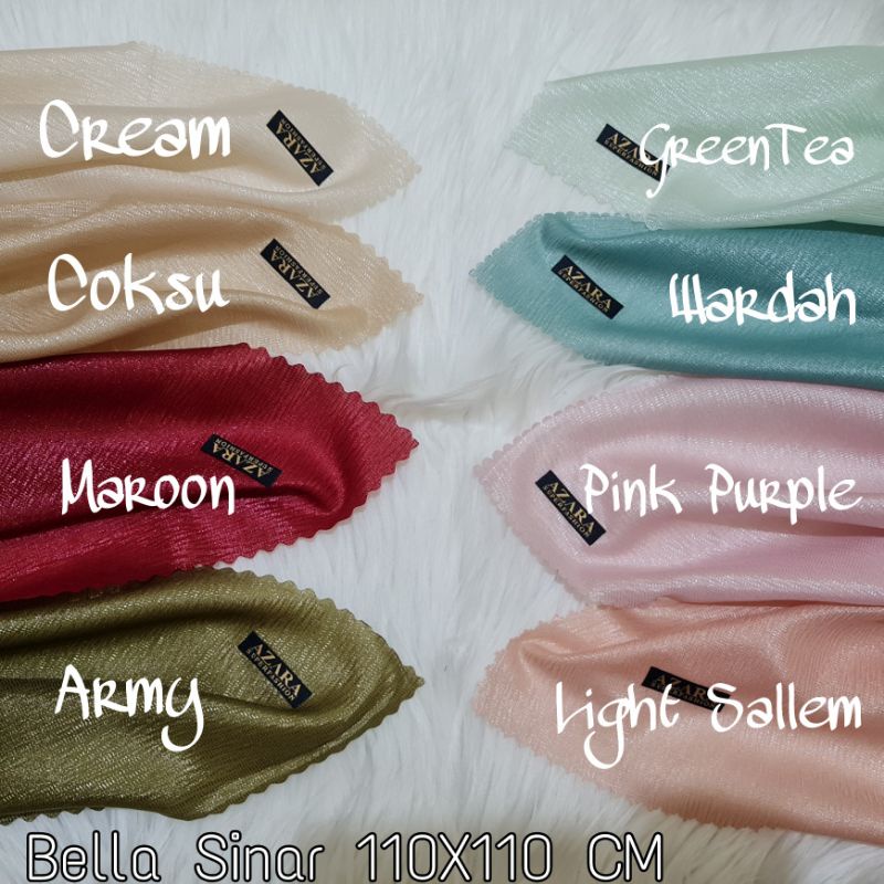 Hijab Segiempat Cornskin Glowing Glamour Bella Sinar AZARA 110X110 CM