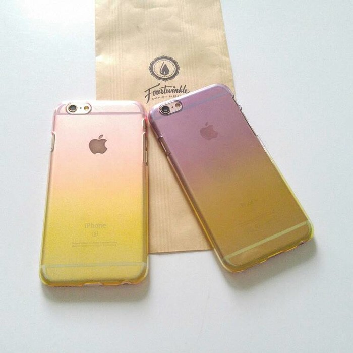 Casing iphone6 6s gradasi hard case cantik