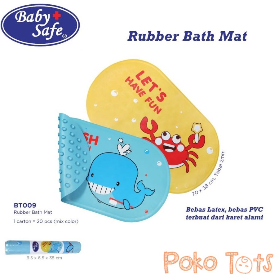 Baby Safe Rubber Bath Mat Large 70x38cm Alas Karet Mandi Bayi BT009