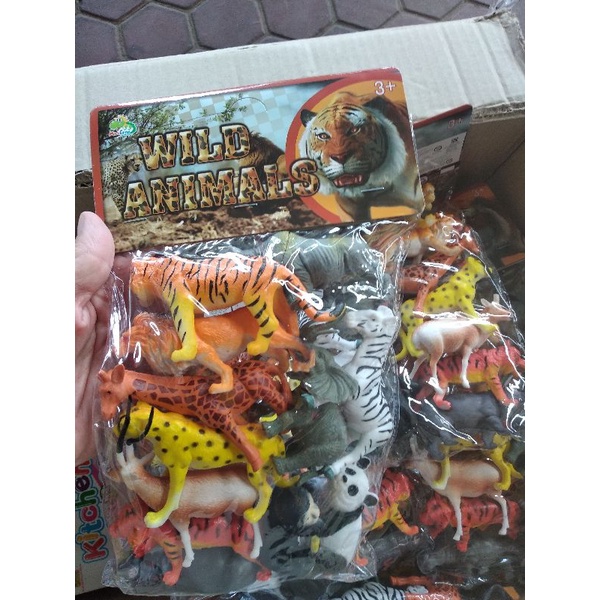 oketoys mainan hewan karet wild animals Pr17667