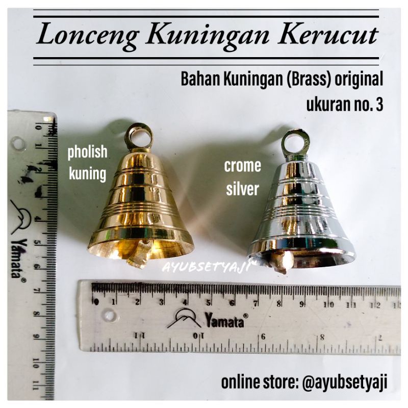 Lonceng Kuningan Kerucut no3 Klintingan Krincingan kuningan bel lonceng 03 lonceng sapi natal bel pi