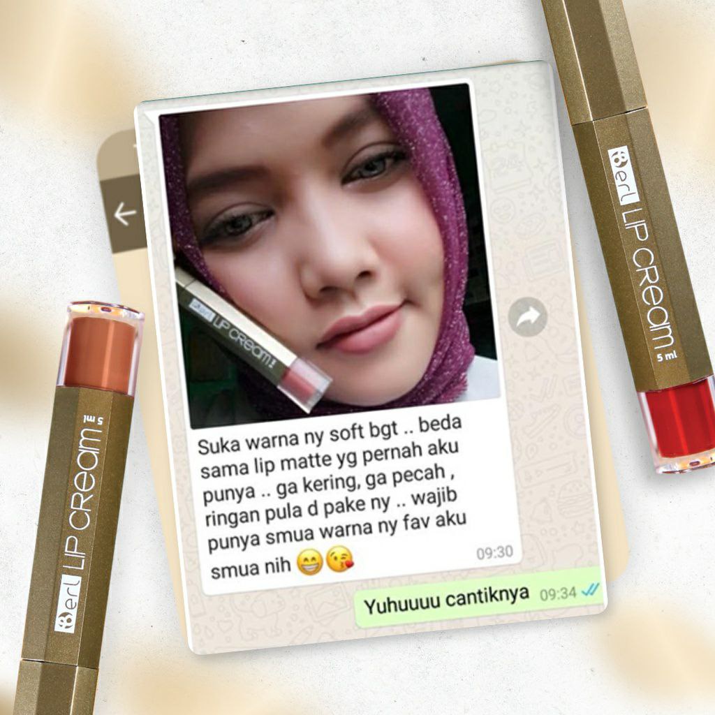 B ERL Beauty Lip Matte Cream Kosmetik Bibir Lipstik B ERL COSMETICS