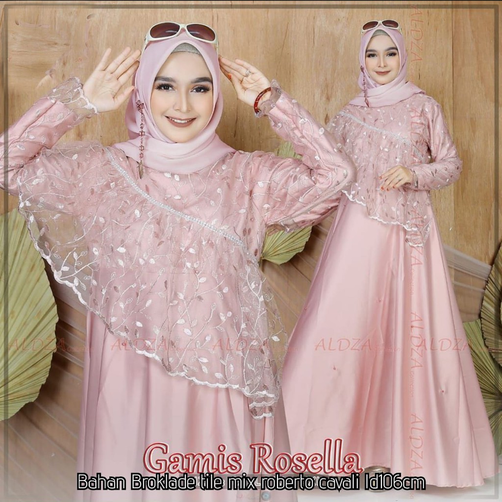 GAMIS ROSELLA BRUKAT JUMBO | GAMIS PESTA SYAR'I BROKAT [BISA BAYAR