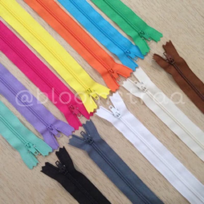 Grosir 12pcs Zipper YKK Seleting no 03 FRC 32 8&quot; sleting resleting CFC 32 close end seleting pouch celana 20cm Lusin 12 pc