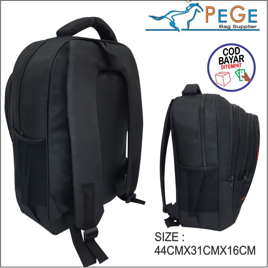 TAS PUNGGUNG PRIA ADA SLOT LAPTOP DAN RAINCOVER COCOK UNTUK SEKOLAH - PG 05