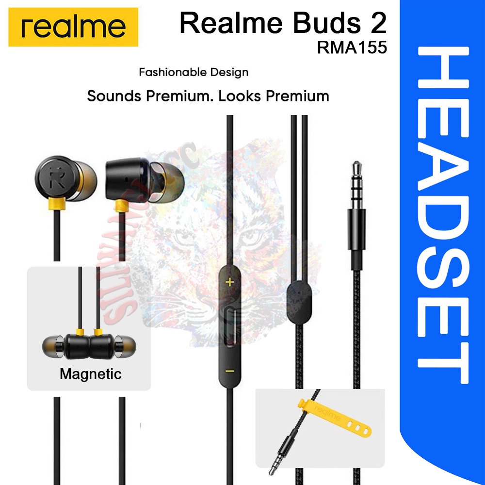 Headset Realme Bud 2 RMA-155 Realme 3 Realme 5 Pro Realme 6 Pro Realme C11 C12 C1 C2 C3 Original