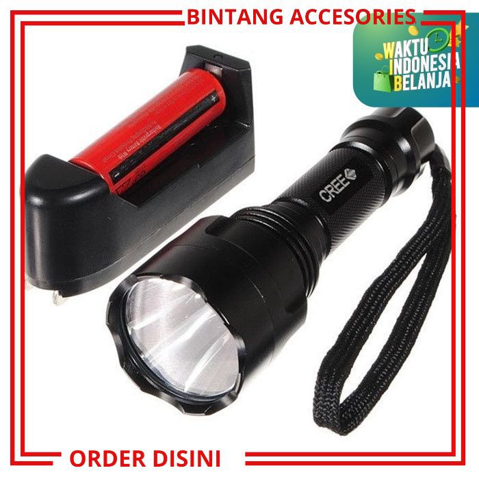 W809 PAKET SENTER POLISI SENTER LED BATRE CAS LAMPU SENTER LAMPU BATRE SENTER ANTI AIR LAMPU CAMPING