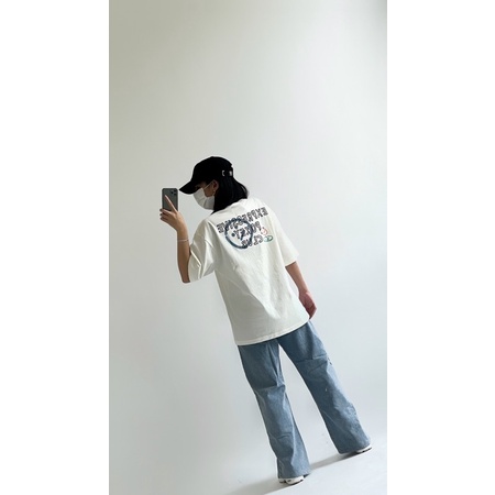 FAITH FADE - Expressive Pokey Club Oversized Tee (Broken White)