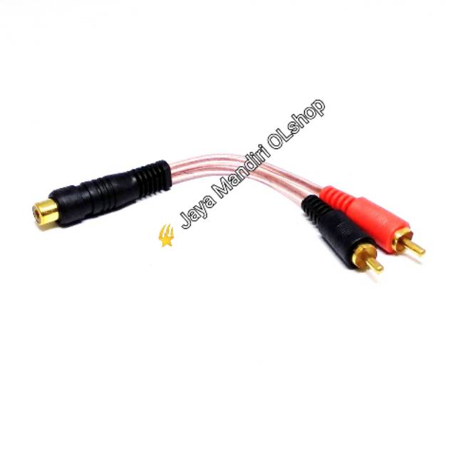 Kabel Rca Cabang Y 2 Rca Male To 1 Rca Female Jack Audio Jumper New Tide