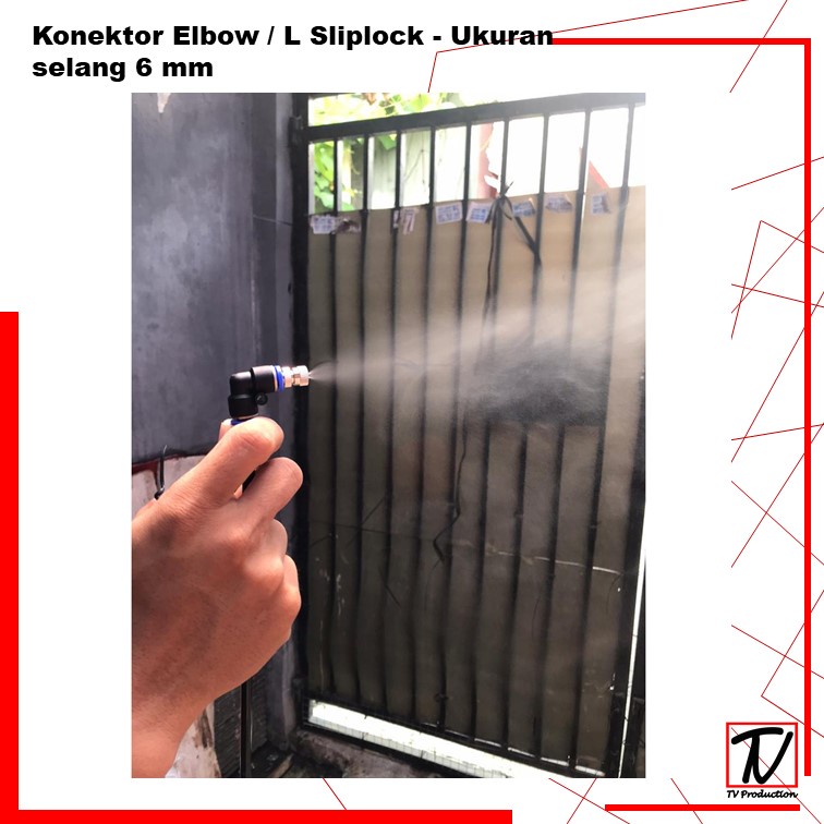 Konektor Elbow / L Sliplock - Ukuran selang 6 mm